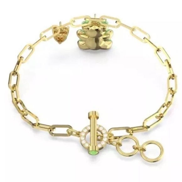 Swarovski Gold and Green Bear Bracelet - Picture 4 of 7